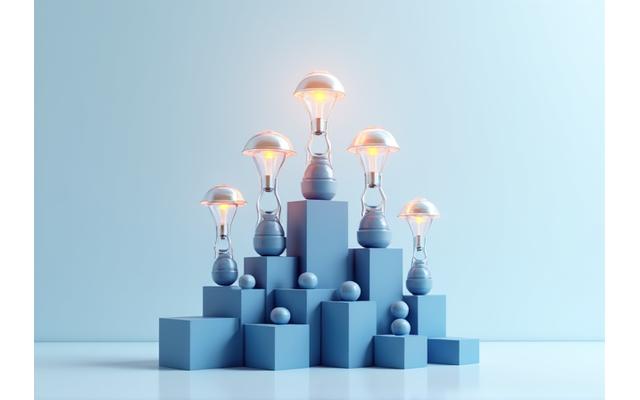 Illustration abstraite des fondations, de la croissance et de la collaboration