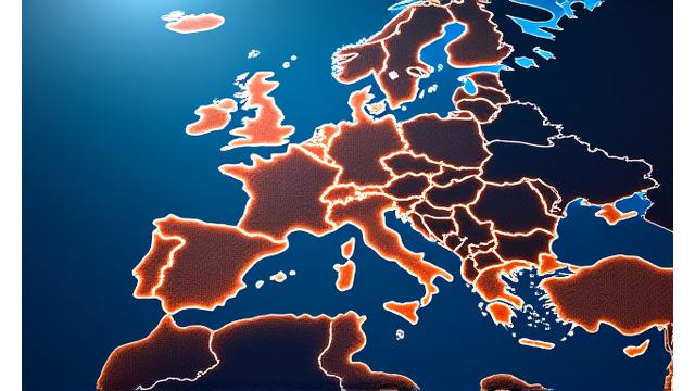 Carte de l'Europe avec des indicateurs d'expansion pour une PME industrielle