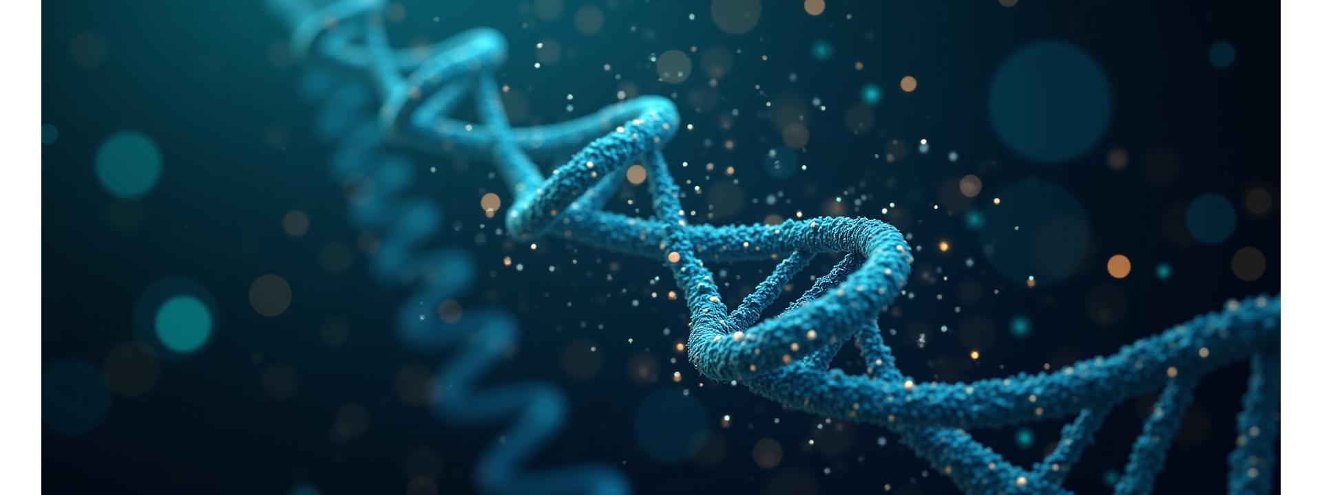 Image de fond abstraite représentant l'innovation en santé avec des éléments numériques et biologiques fusionnés, symbolisant la cybersécurité et la réglementation.